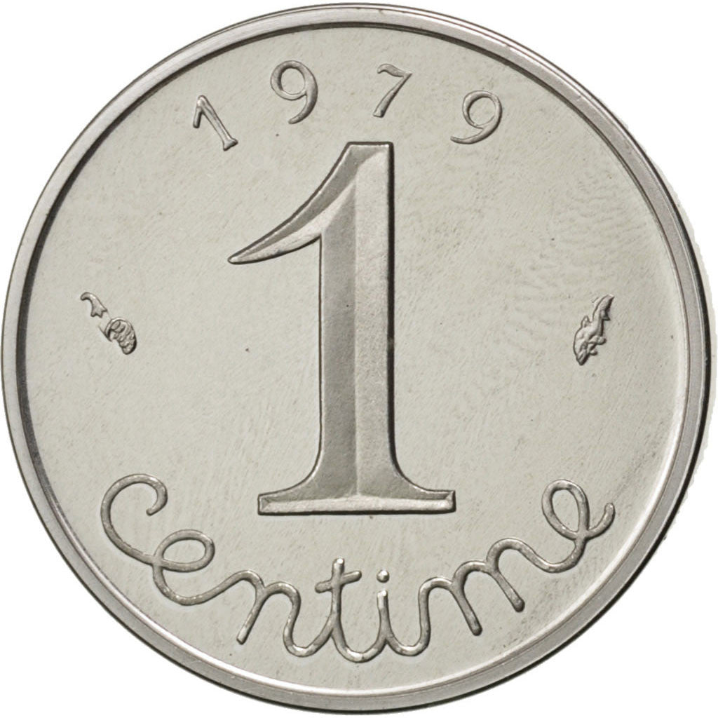 FRANCE, Centime, 1979, KM #P623, MS(60-62), Silver, Gadoury #91p, 4.38