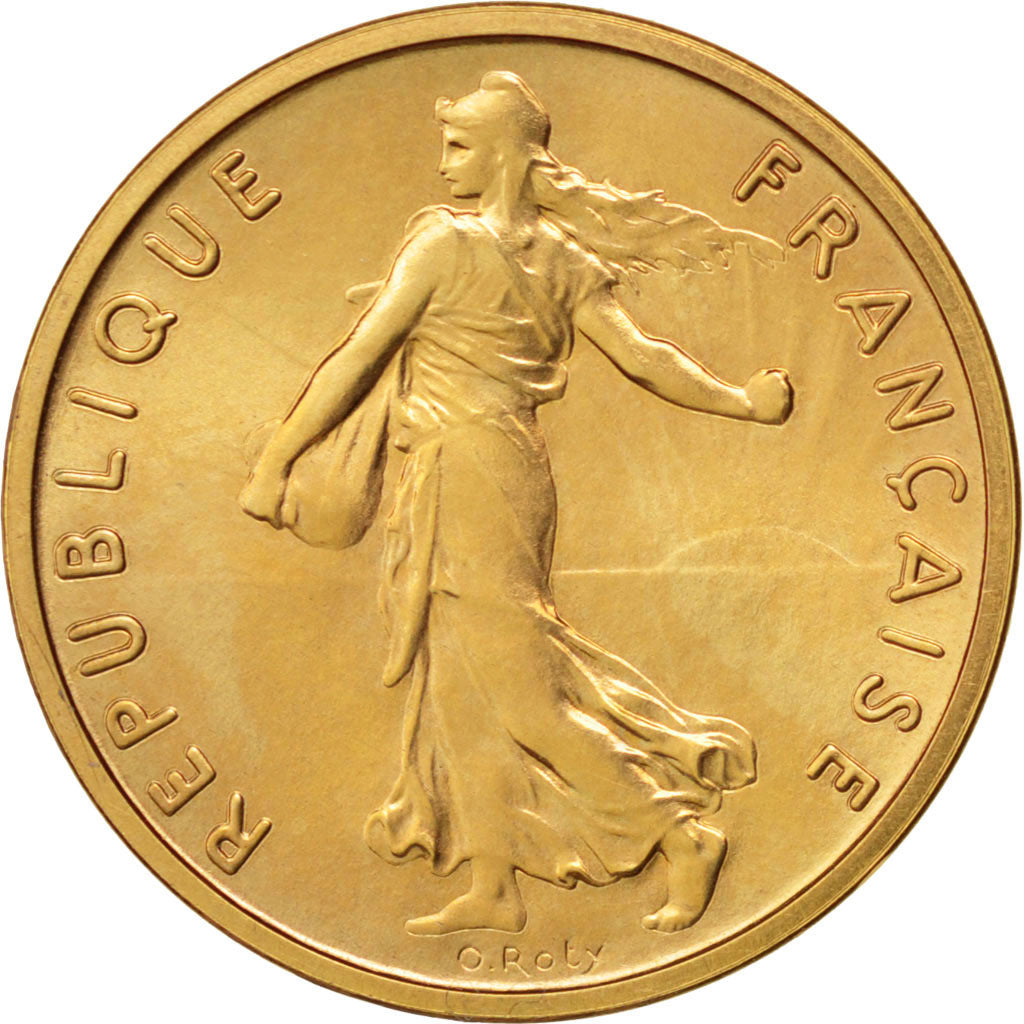 FRANCE, 1/2 Franc, 1972, MS(63), Gold, Gadoury #429p, 17.90