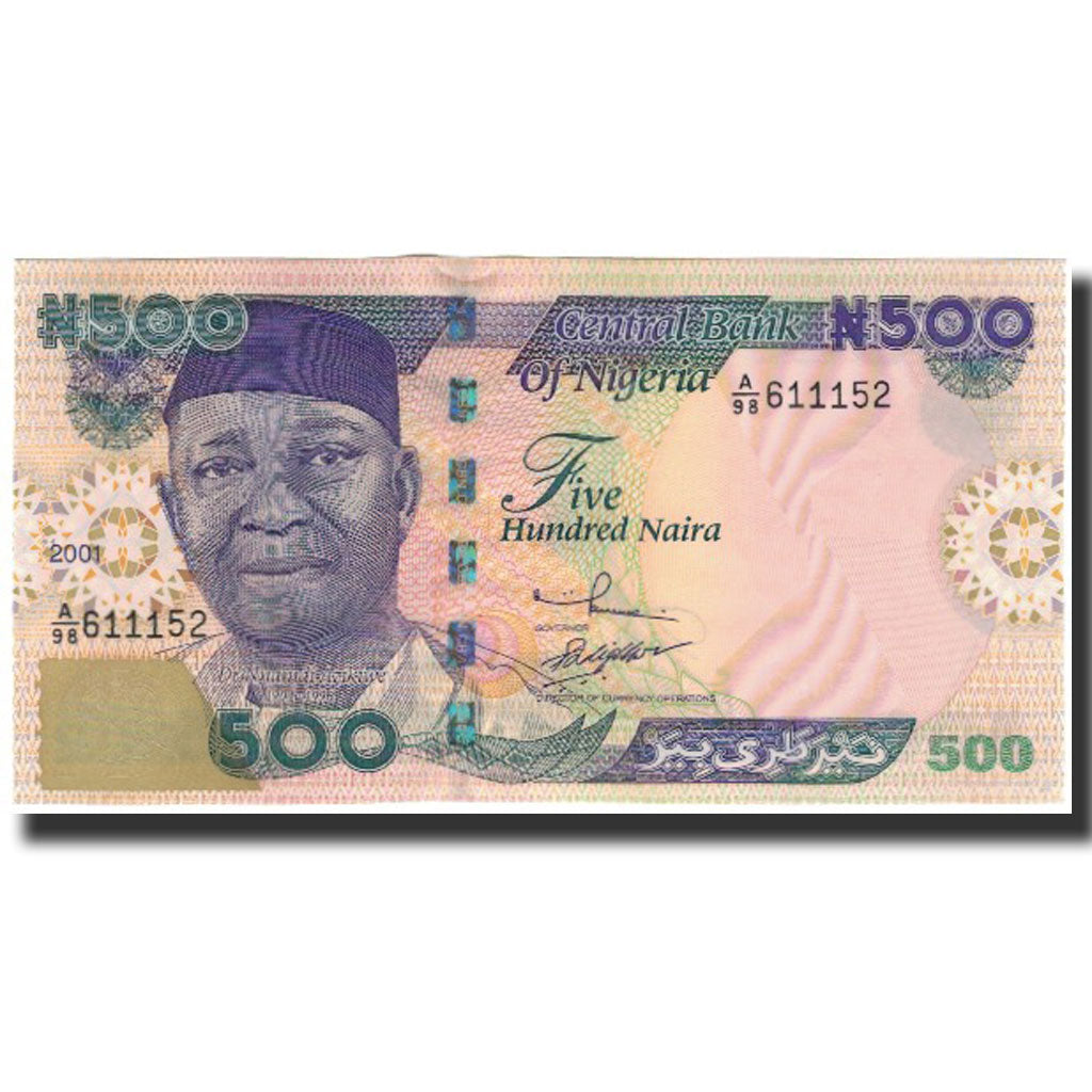 Banknote, Nigeria, 500 Naira, 2001, KM:30a, UNC(63)