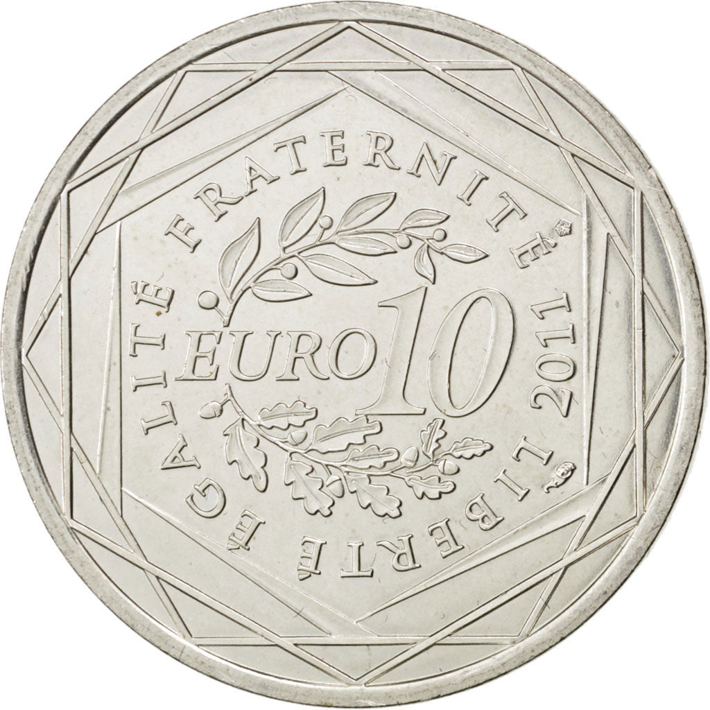 France, 10 Euro, 2011, AU(55-58), Silver, 10.00