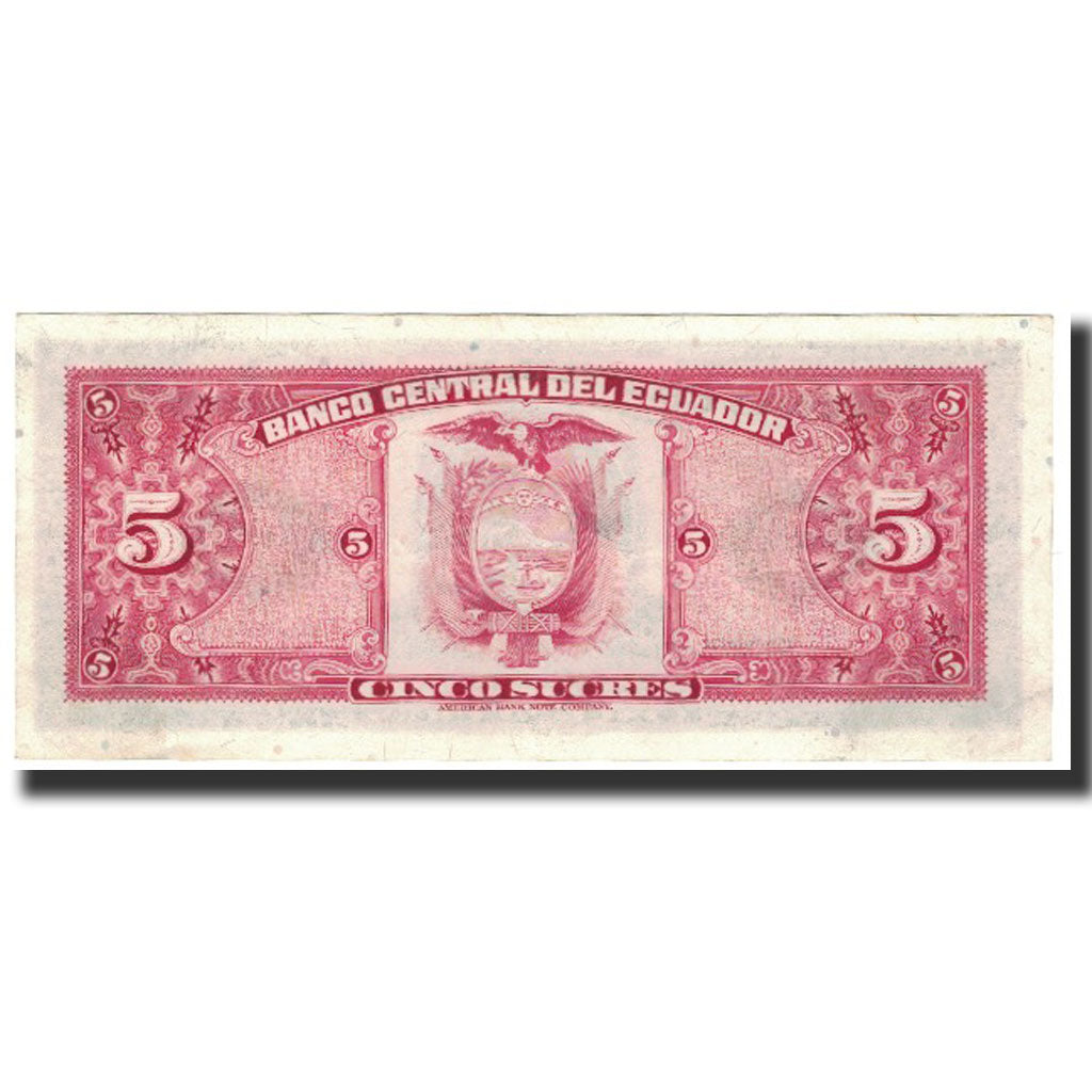 Banknote, Ecuador, 5 Sucres, 1975-03-14, KM:108a, UNC(64)