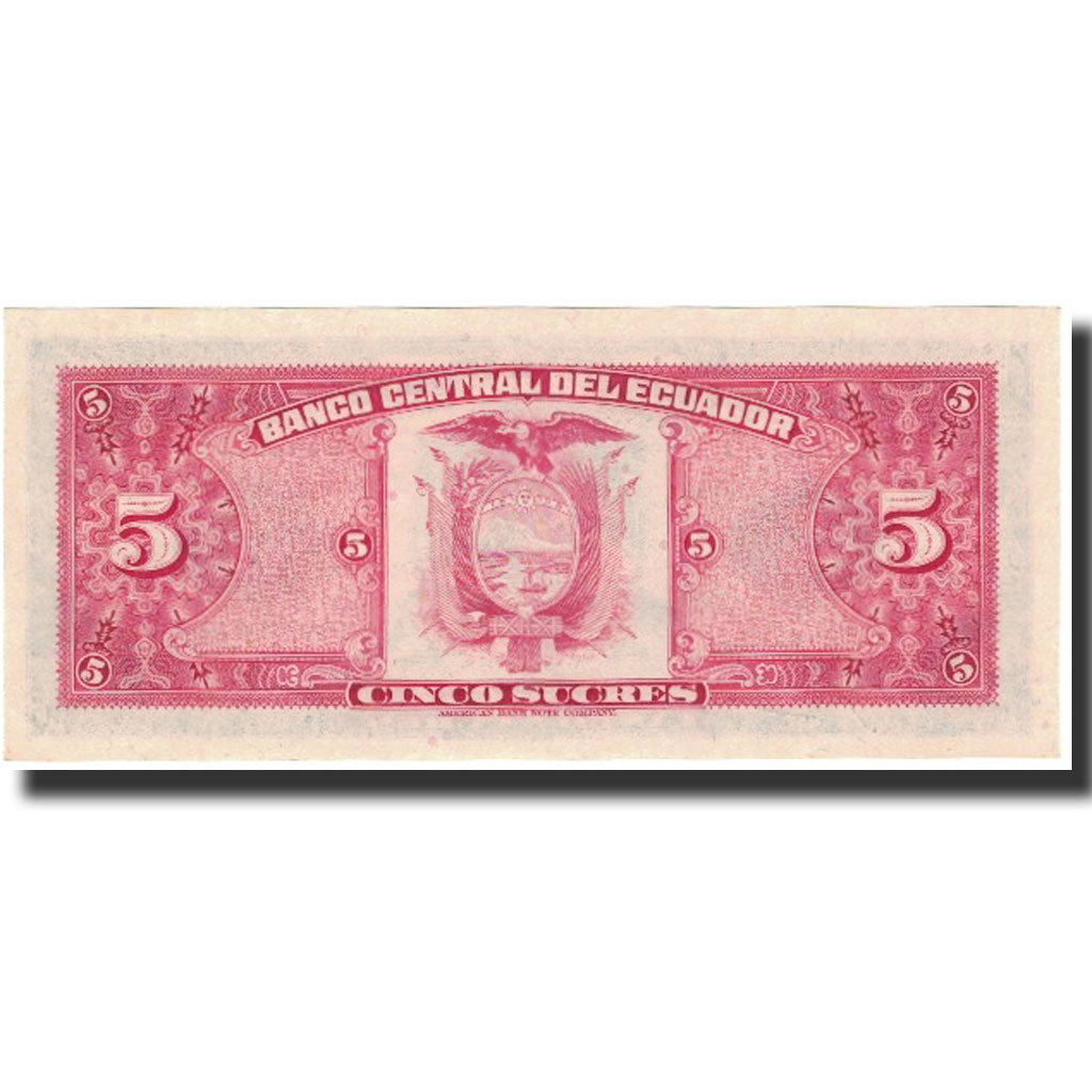 Banknote, Ecuador, 5 Sucres, 1977-04-29, KM:108a, UNC(63)