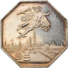 France, Token, Chambre de Commerce de Rouen, 1802, Lecomte, AU(55-58), Silver