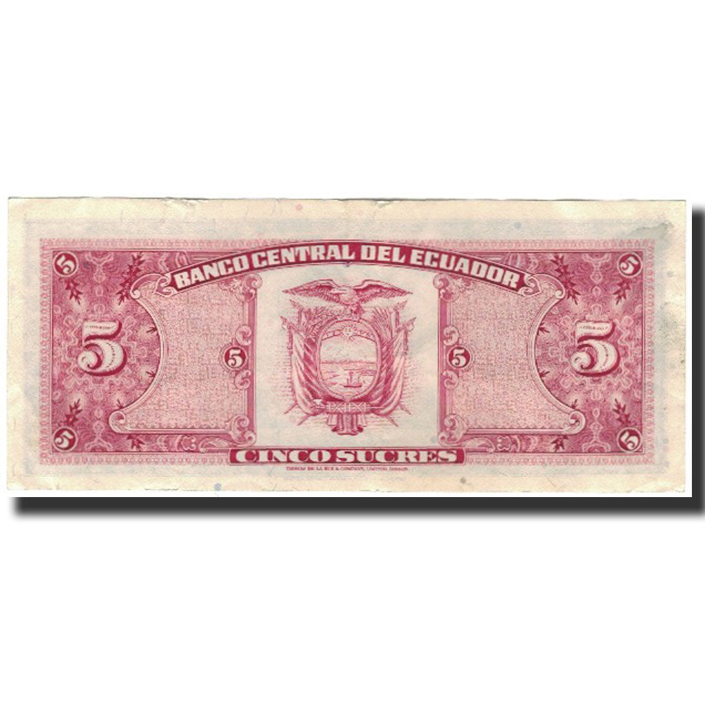 Banknote, Ecuador, 5 Sucres, 1980-05-24, KM:113c, EF(40-45)