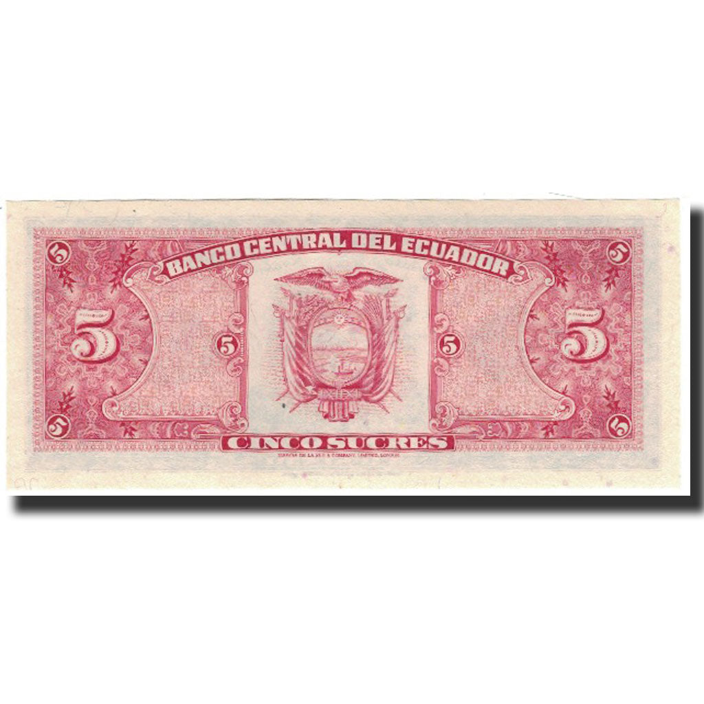 Biljet, Ecuador, 5 Sucres, 1980-05-24, KM:113c, NIEUW