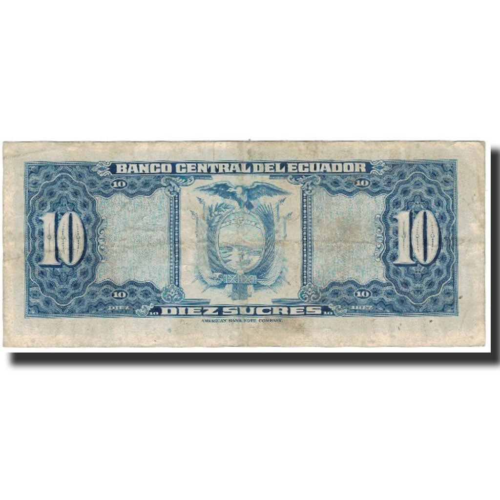 Banknote, Ecuador, 10 Sucres, 1975-04-14, KM:109, VF(20-25)