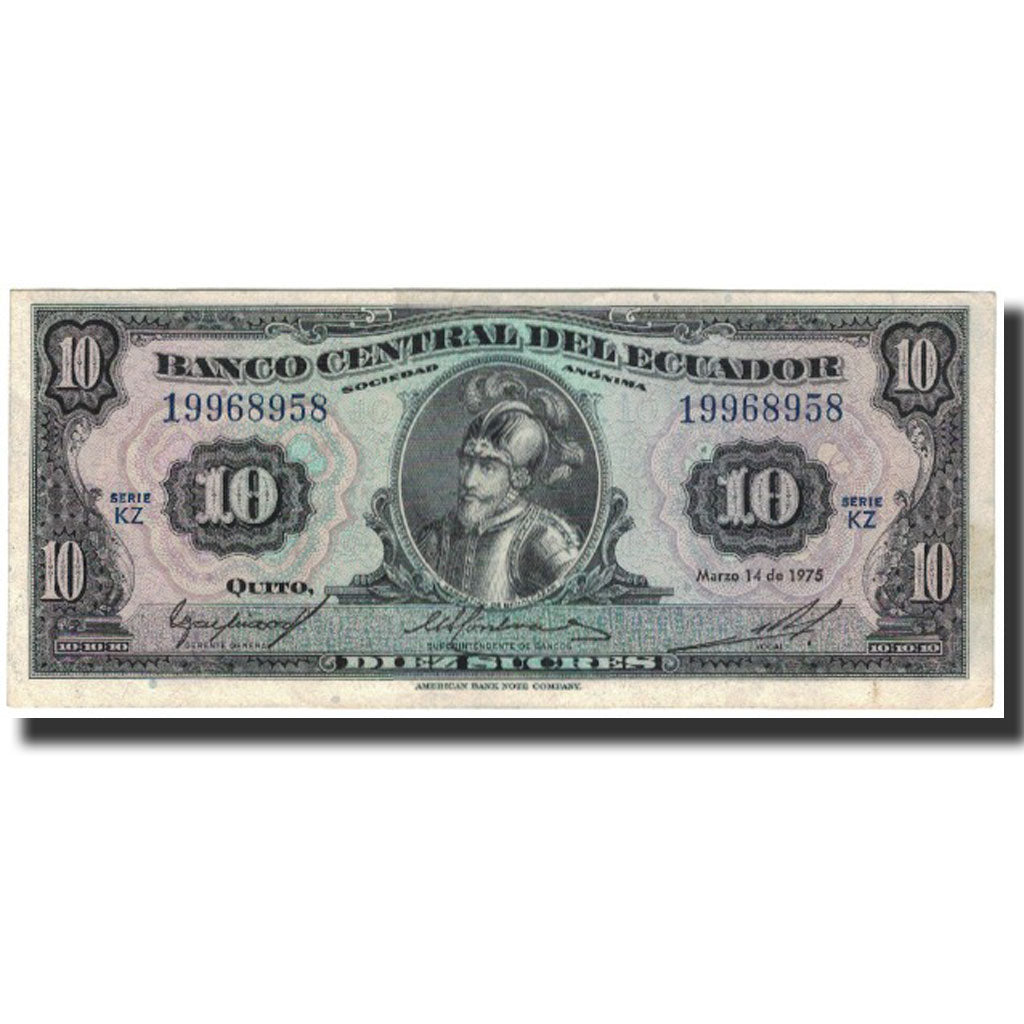 Banknote, Ecuador, 10 Sucres, 1975-04-14, KM:109, EF(40-45)