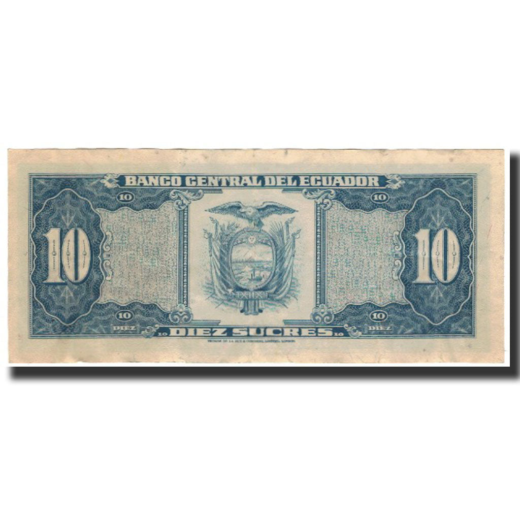 Banknote, Ecuador, 10 Sucres, 1980-05-24, KM:114b, VF(30-35)