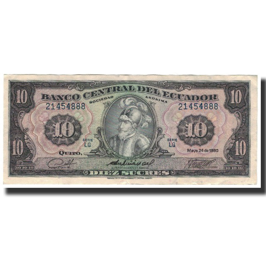 Banknote, Ecuador, 10 Sucres, 1980-05-24, KM:114b, EF(40-45)