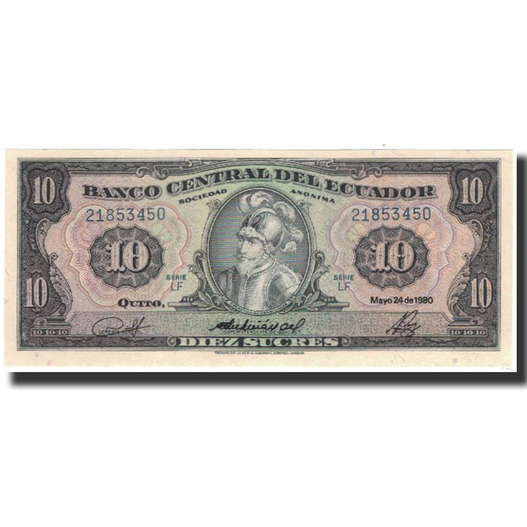Biljet, Ecuador, 10 Sucres, 1980-05-24, KM:114b, NIEUW