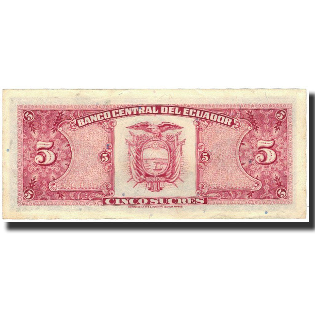 Banknote, Ecuador, 5 Sucres, 1988-11-22, KM:113d, UNC(63)