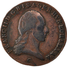 AUSTRIA, 3 Kreuzer, 1800, KM #2115.3, VF(30-35), Copper, 7.81