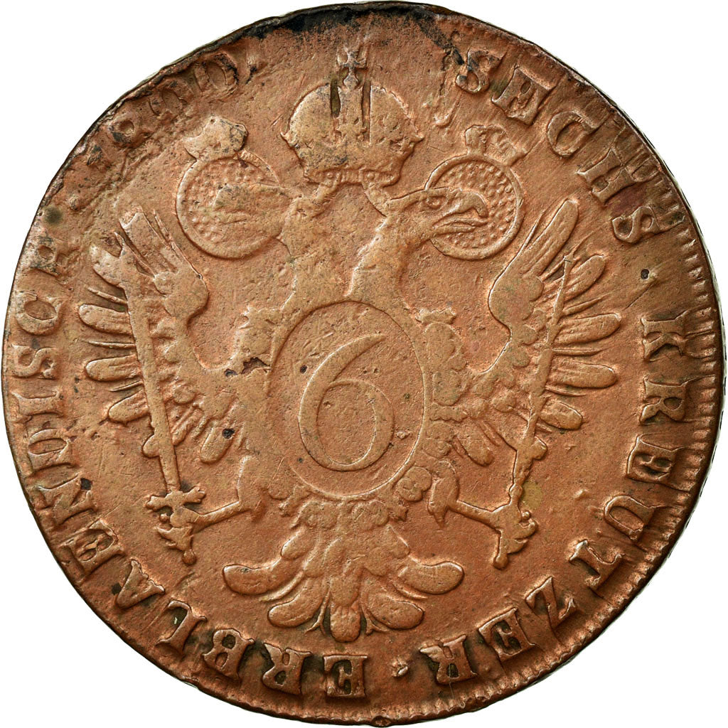 Münze, Österreich, Franz II (I), 6 Kreuzer, 1800, Kremnitz, SS, Kupfer