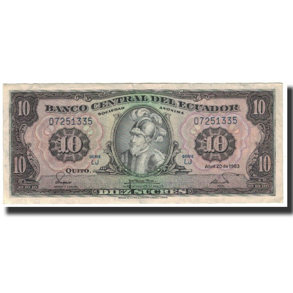 Banknote, Ecuador, 10 Sucres, 1983-04-20, KM:114b, EF(40-45)