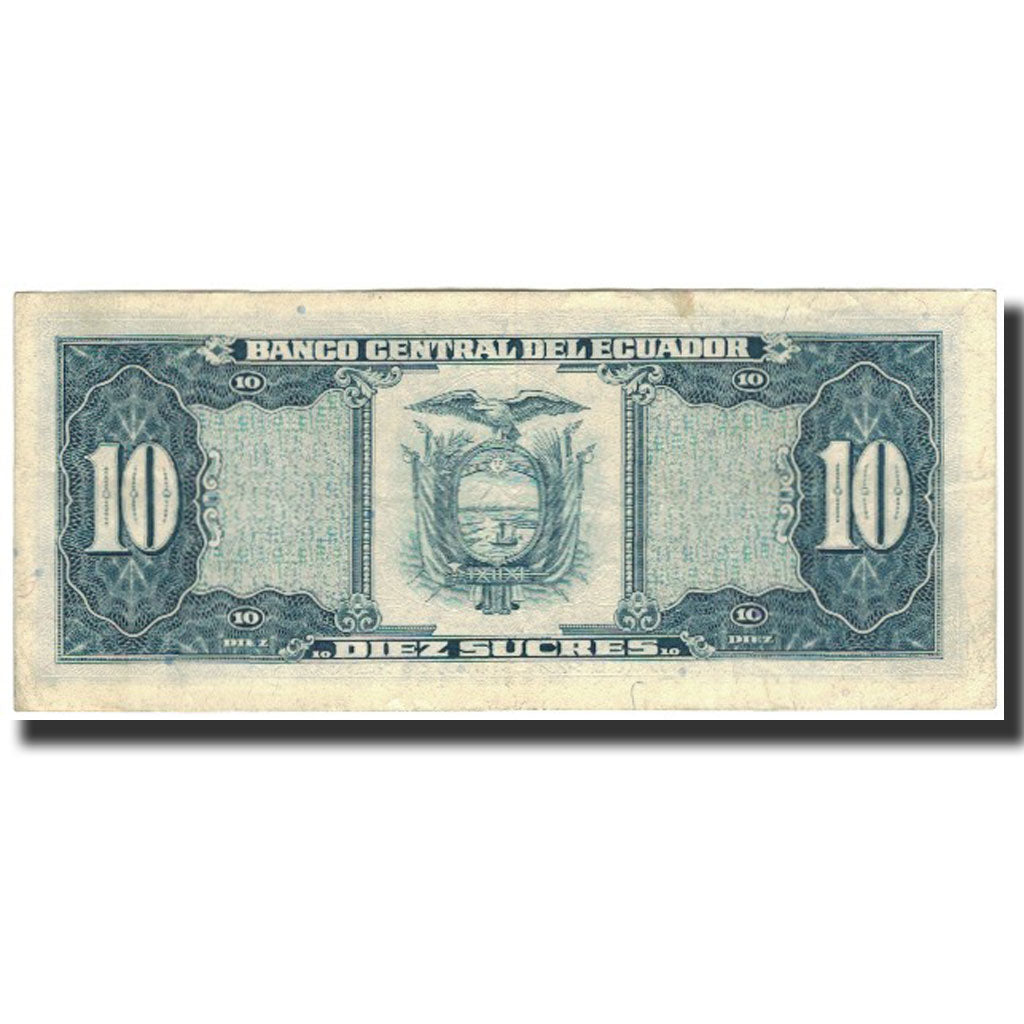 Banknote, Ecuador, 10 Sucres, 1988-11-22, KM:121, AU(55-58)