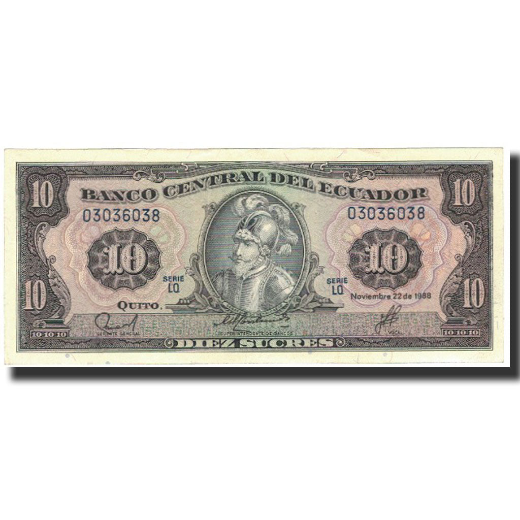 Banknote, Ecuador, 10 Sucres, 1988-11-22, KM:121, UNC(63)