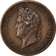 General Colony, 10 Centimes, 1841, Paris, AU(50-53), Bronze, Lecompte #316,...
