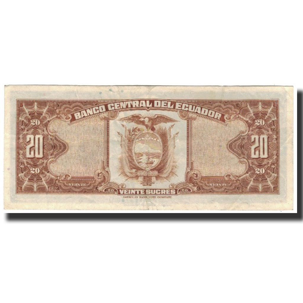 Banknote, Ecuador, 20 Sucres, 1976-08-10, KM:110, EF(40-45)