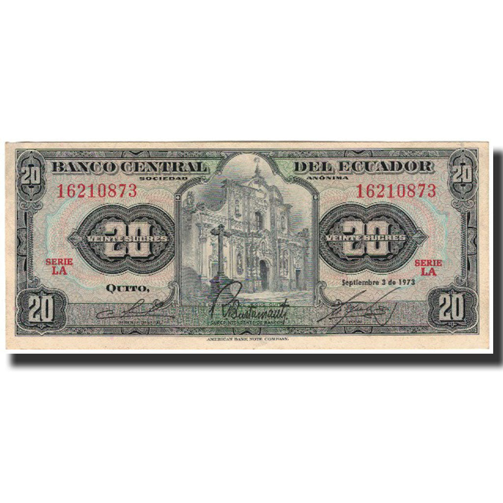 Geldschein, Ecuador, 20 Sucres, 1973-09-03, KM:103b, UNZ-