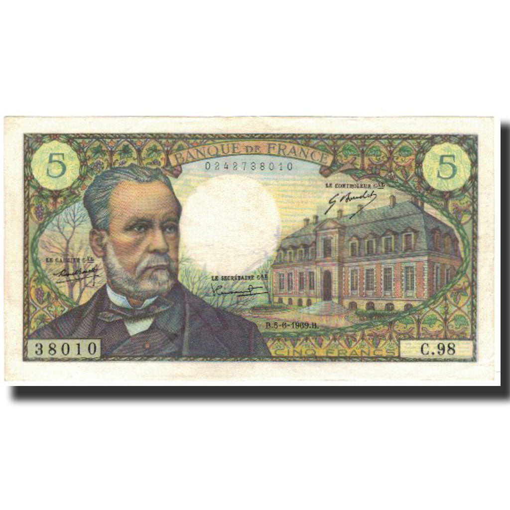 France, 5 Francs, 5 F 1966-1970 ''Pasteur'', 1969-06-05, TTB+, Fayette:61.10