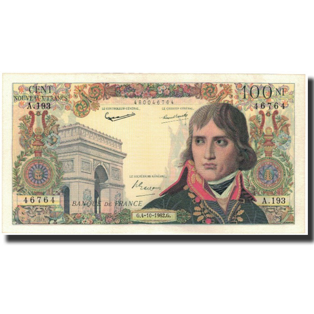 Francja, 100 Nouveaux Francs, Bonaparte, 1962-10-04, UNC(63), Fayette:59.17