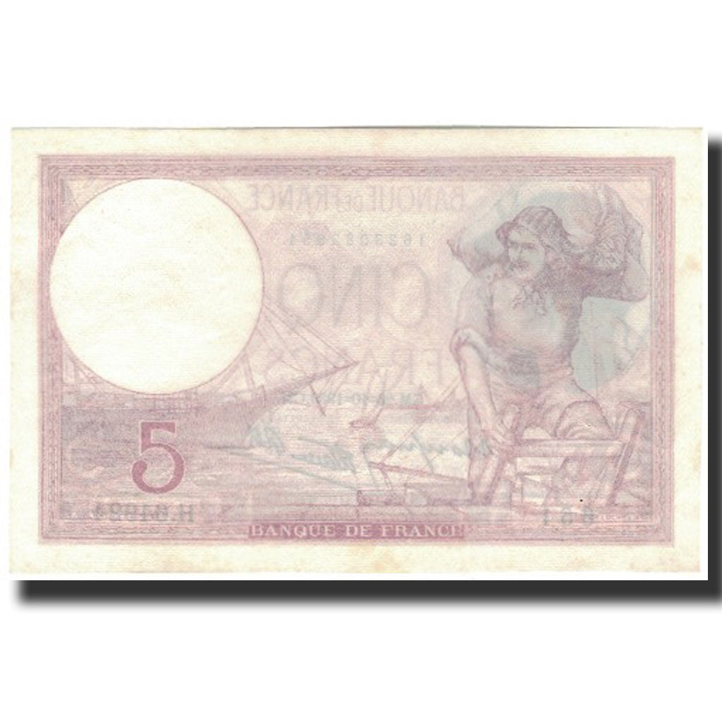 France, 5 Francs, 5 F 1917-1940 ''Violet'', 1939-10-26, UNC(63), Fayette:4.13