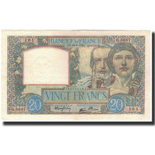 Francja, 20 Francs, Science et Travail, 1941-09-18, UNC(63), Fayette:12.18