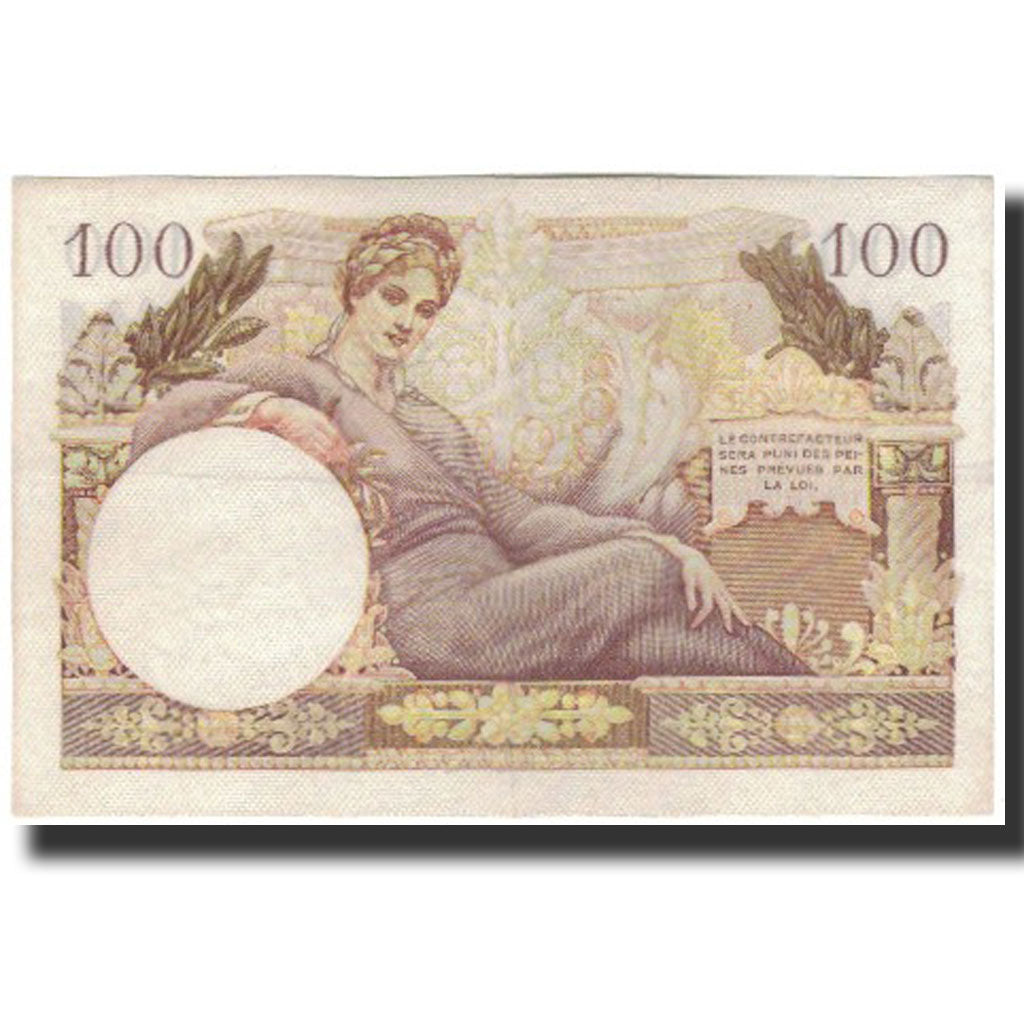 Francia, 100 Francs, 1947 French Treasury, 1947, BB+, Fayette:VF32.1, KM:M9