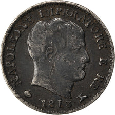 ITALIAN STATES, 5 Soldi, 1813, Milan, KM #5.1, VF(30-35), Silver, 1.18