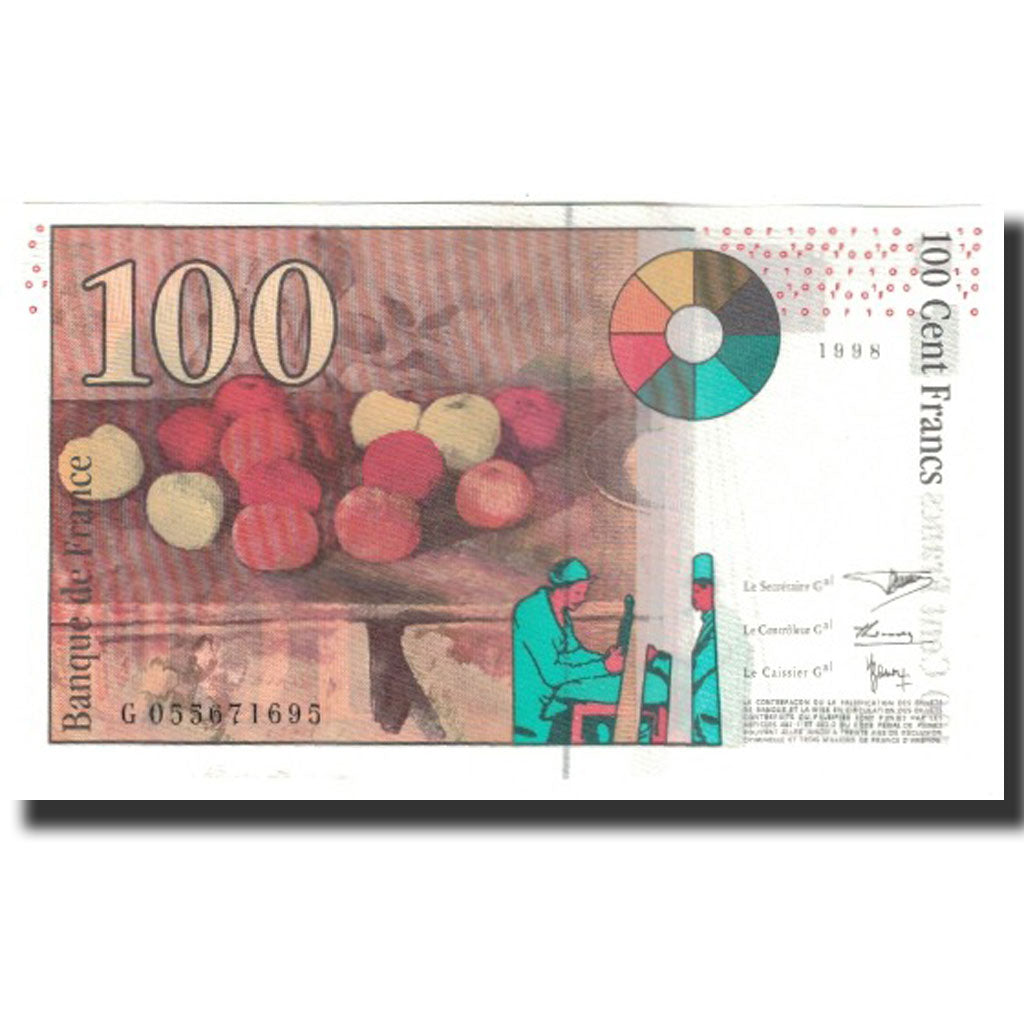 France, 100 Francs, 100 F 1997-1998 ''Cézanne'', 1998, UNC(65-70)