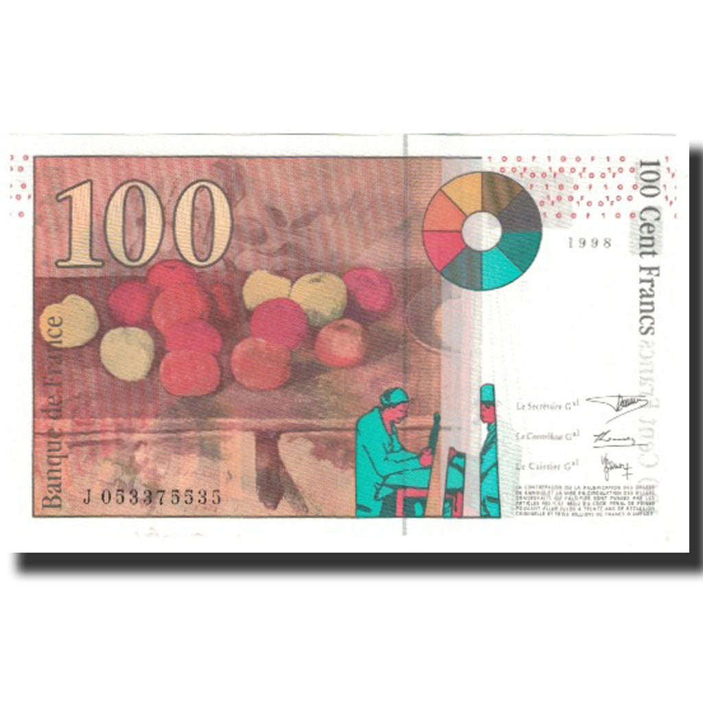 France, 100 Francs, 100 F 1997-1998 ''Cézanne'', 1998, UNC(65-70)