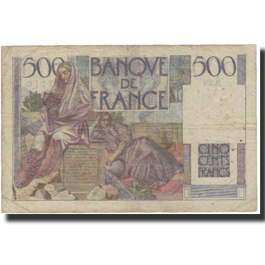 France, 500 Francs, 500 F 1945-1953 ''Chateaubriand'', 1945-09-06, F(12-15)