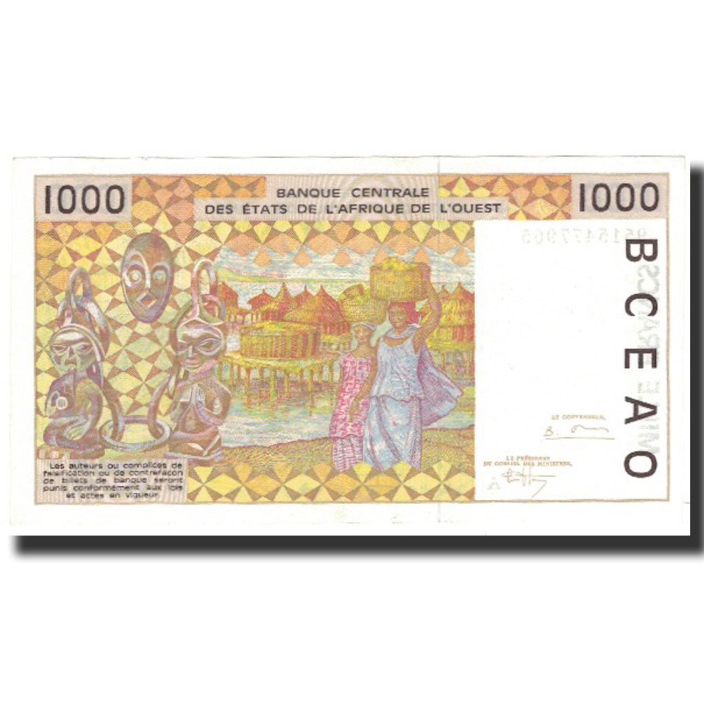 Banknote, West African States, 1000 Francs, 1995, KM:111Ae, UNC(63)