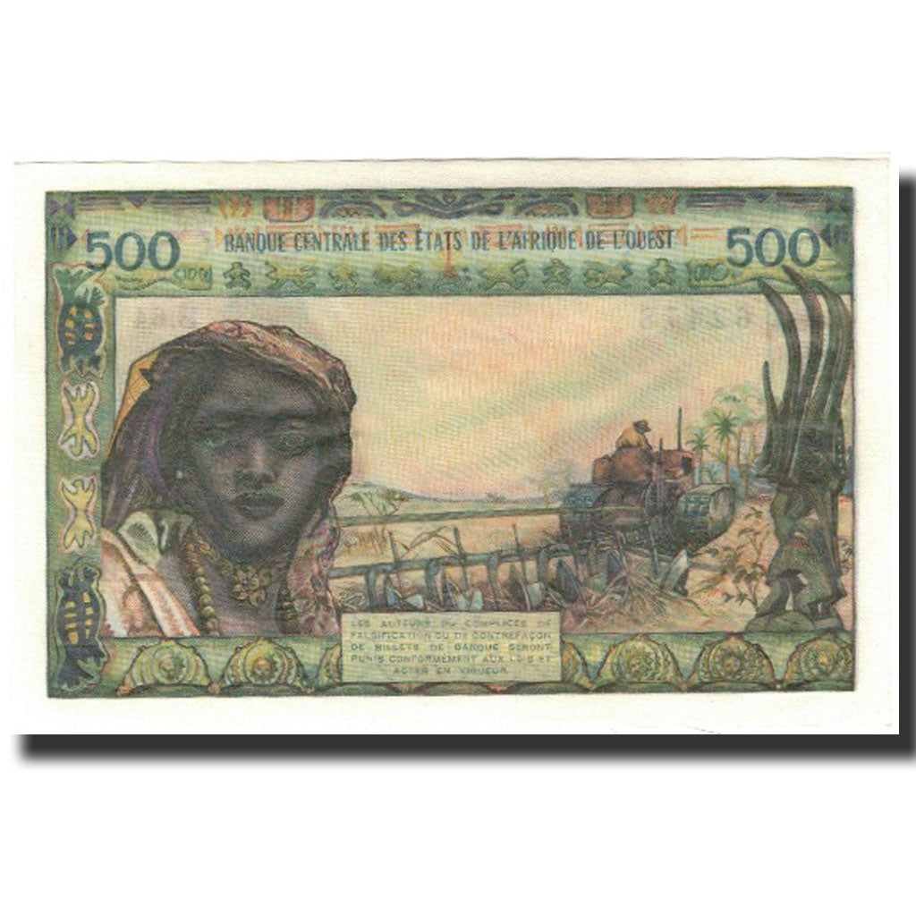 Banknote, West African States, 500 Francs, 1965, KM:302Cm, UNC(65-70)