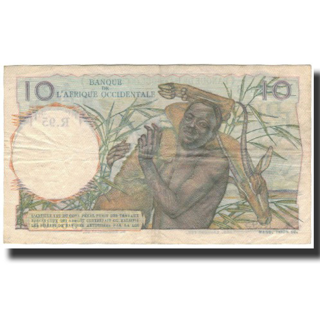 Banknote, French West Africa, 10 Francs, 1952-12-19, KM:37, EF(40-45)