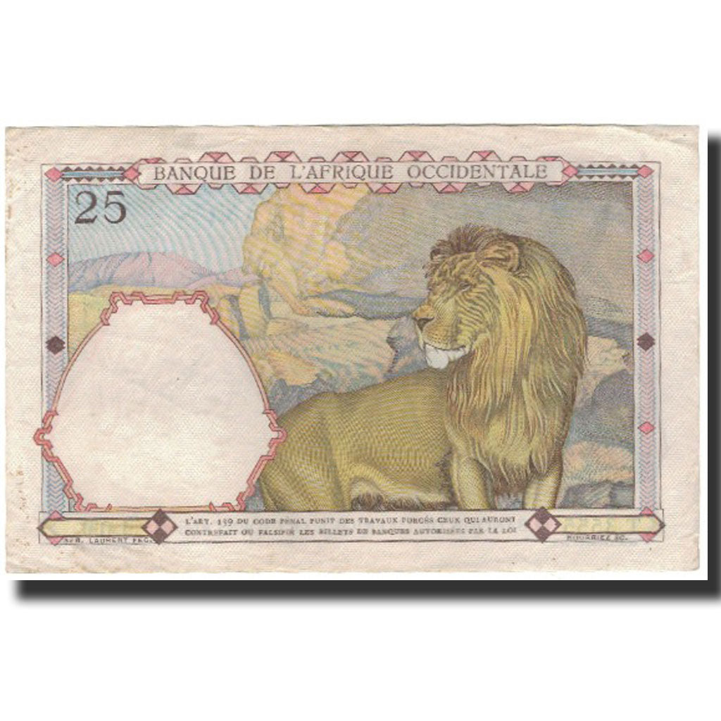 Banknote, French West Africa, 25 Francs, 1942-10-01, KM:27, EF(40-45)