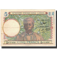 Billete, 5 Francs, 1941, África ecuatorial francesa, KM:6a, EBC