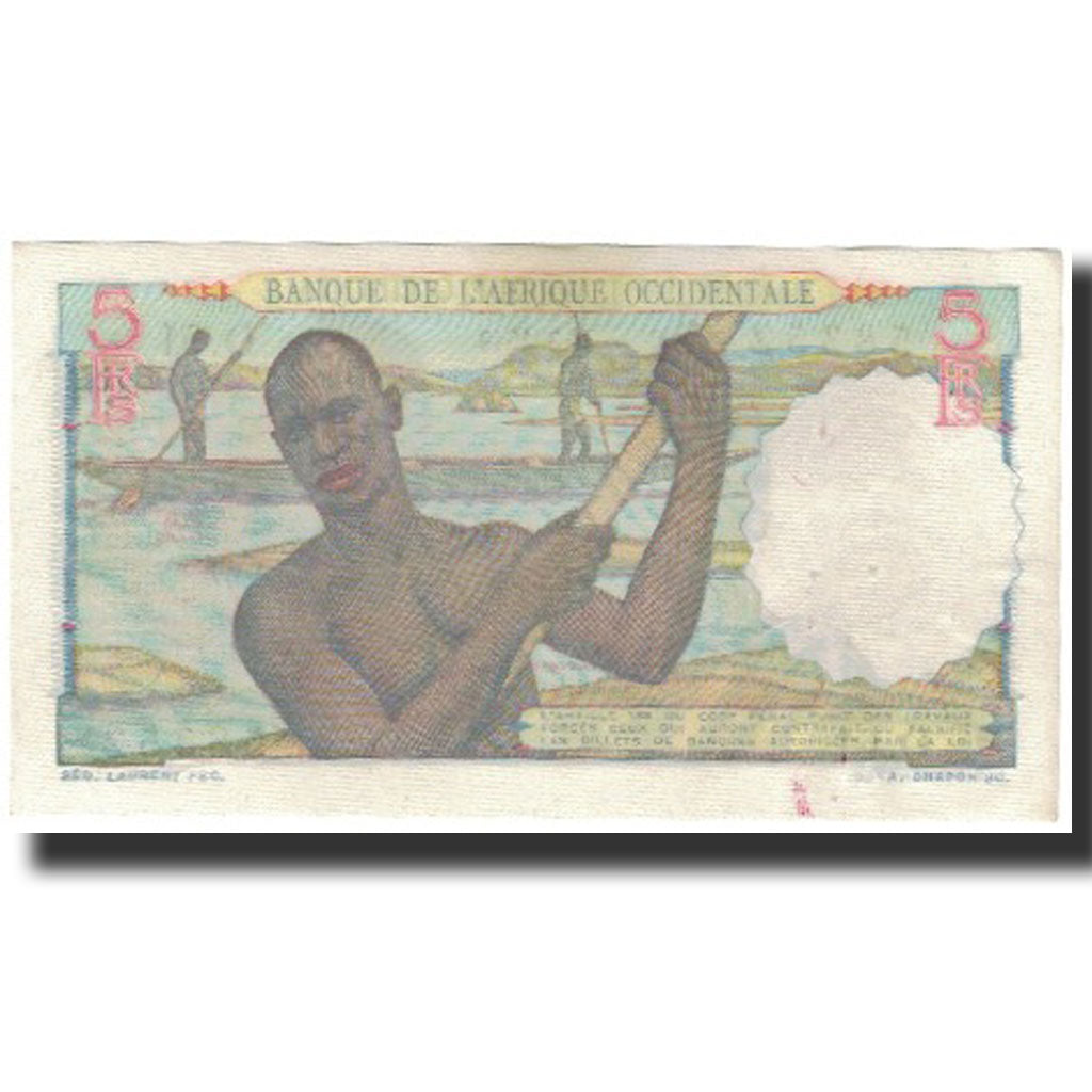 Banknote, French West Africa, 5 Francs, 1948-03-09, KM:36, UNC(63)