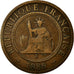Moneda, Indochina francesa, Cent, 1888, Paris, MBC, Bronce, Lecompte:40
