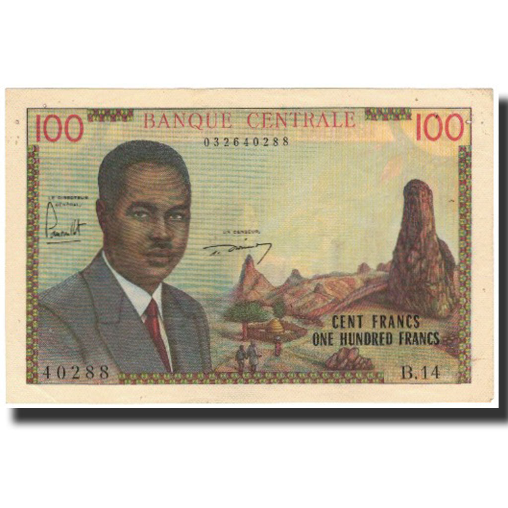 Banknote, Cameroon, 100 Francs, 1962, KM:10a, AU(55-58)