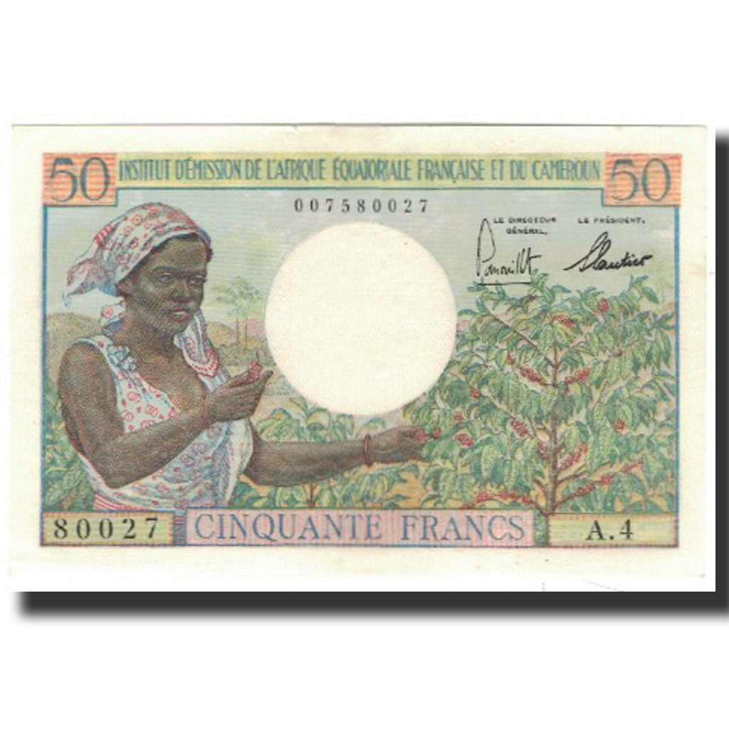 Banknote, French Equatorial Africa, 50 Francs, 1957, KM:31, UNC(63)