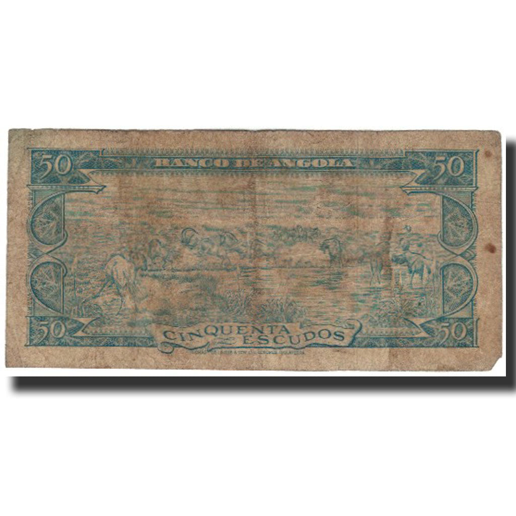 Banknote, Angola, 50 Escudos, 1962-06-10, KM:93, VG(8-10)