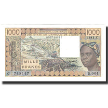 Banknote, West African States, 1000 Francs, 1981, KM:307Cb, UNC(65-70)