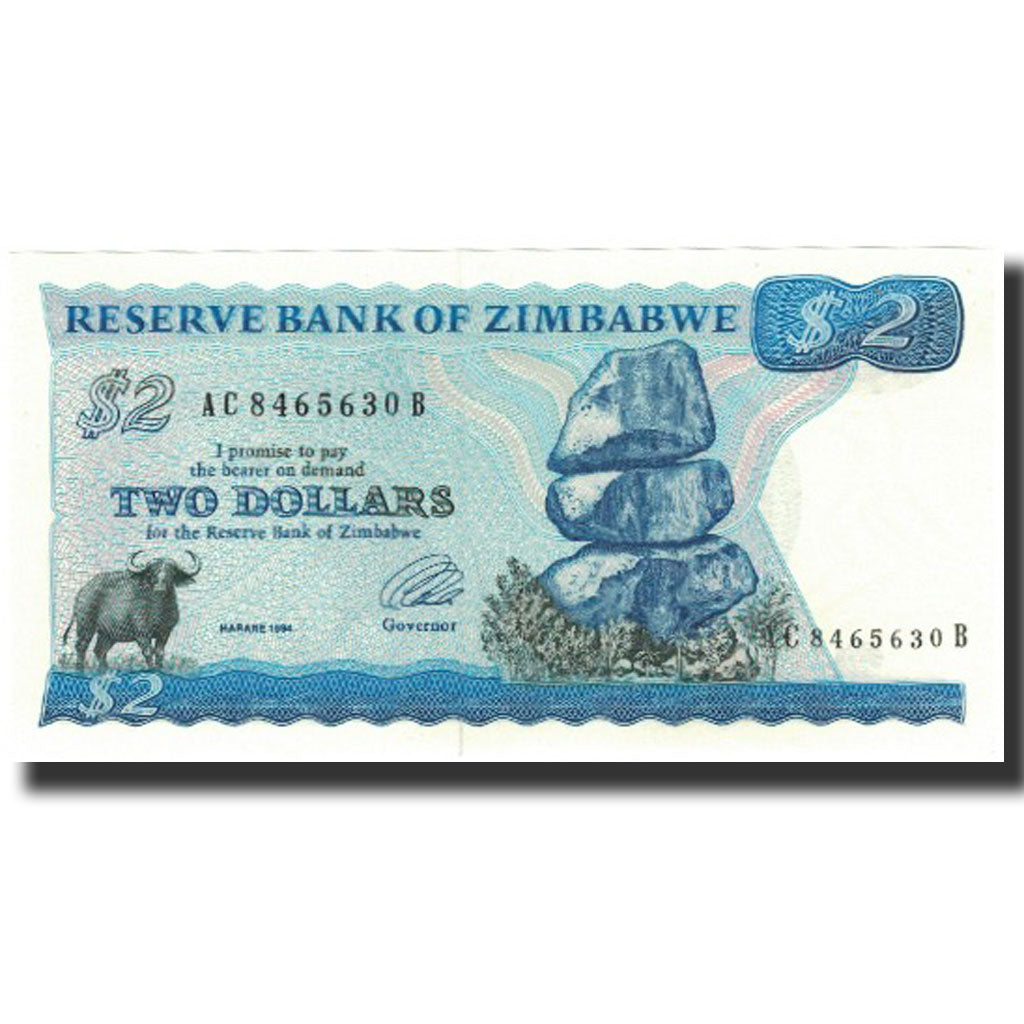 Banconote, Zimbabwe, 2 Dollars, 1994, KM:1c, FDS