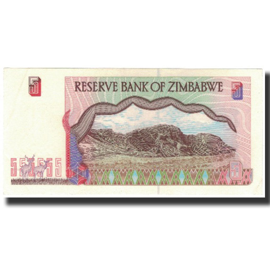 Banknote, Zimbabwe, 5 Dollars, 1997, KM:5a, UNC(64)