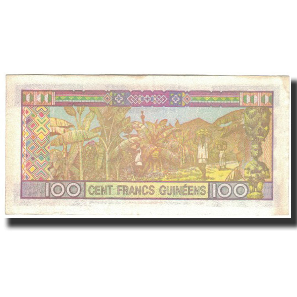 Banknote, Guinea, 100 Francs, 1998, KM:35a, AU(55-58)