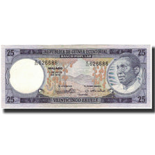 Banknote, Equatorial Guinea, 25 Ekuele, 1975-07-07, KM:9, UNC(65-70)