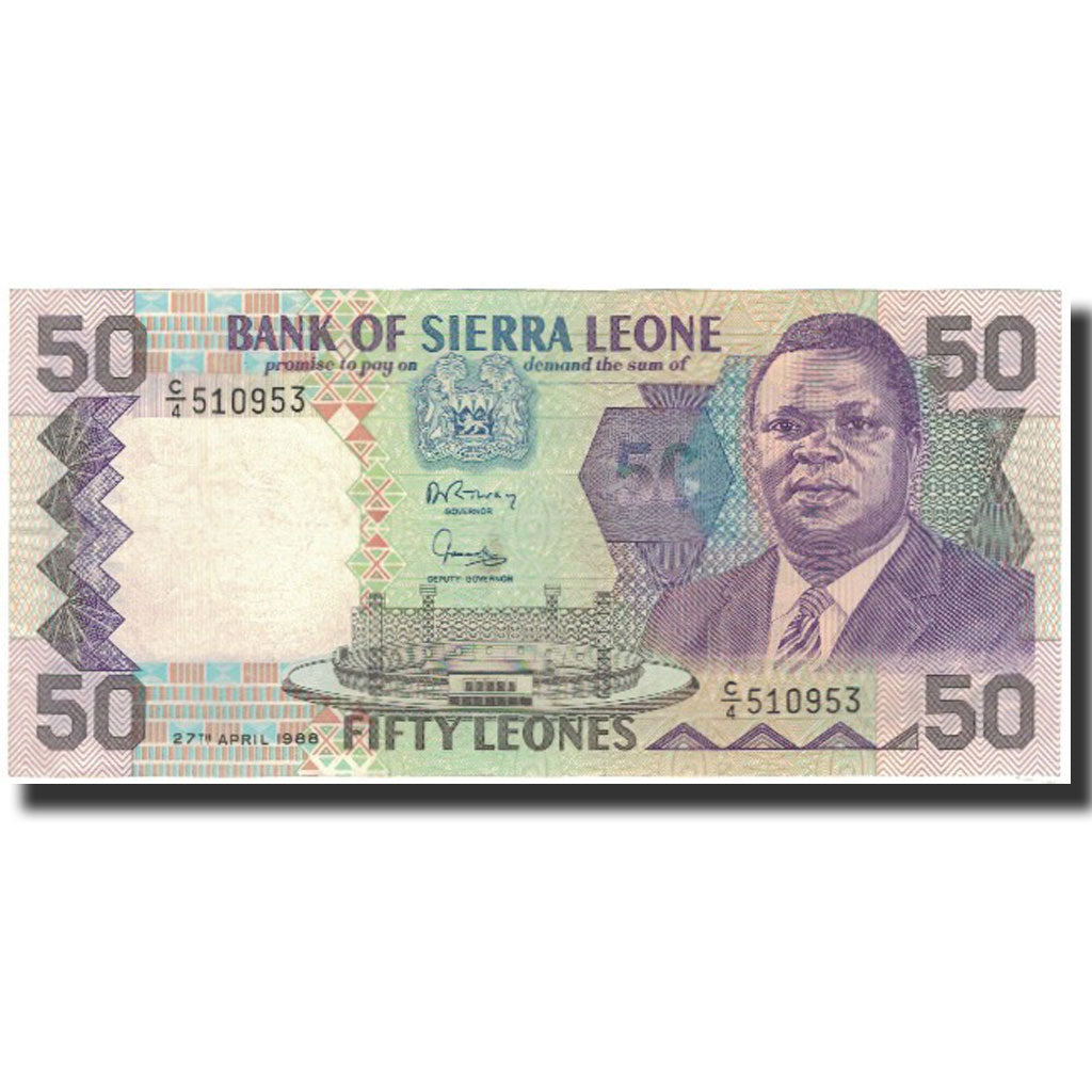 Banknote, Sierra Leone, 50 Leones, 1988-04-27, KM:17a, AU(55-58)