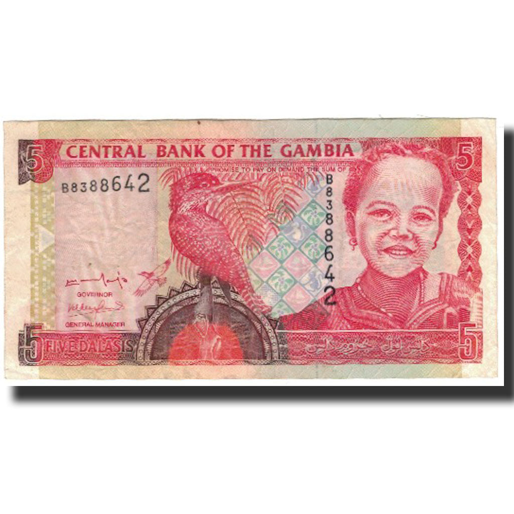 Banknote, The Gambia, 5 Dalasis, 2001, KM:20a, VF(30-35)