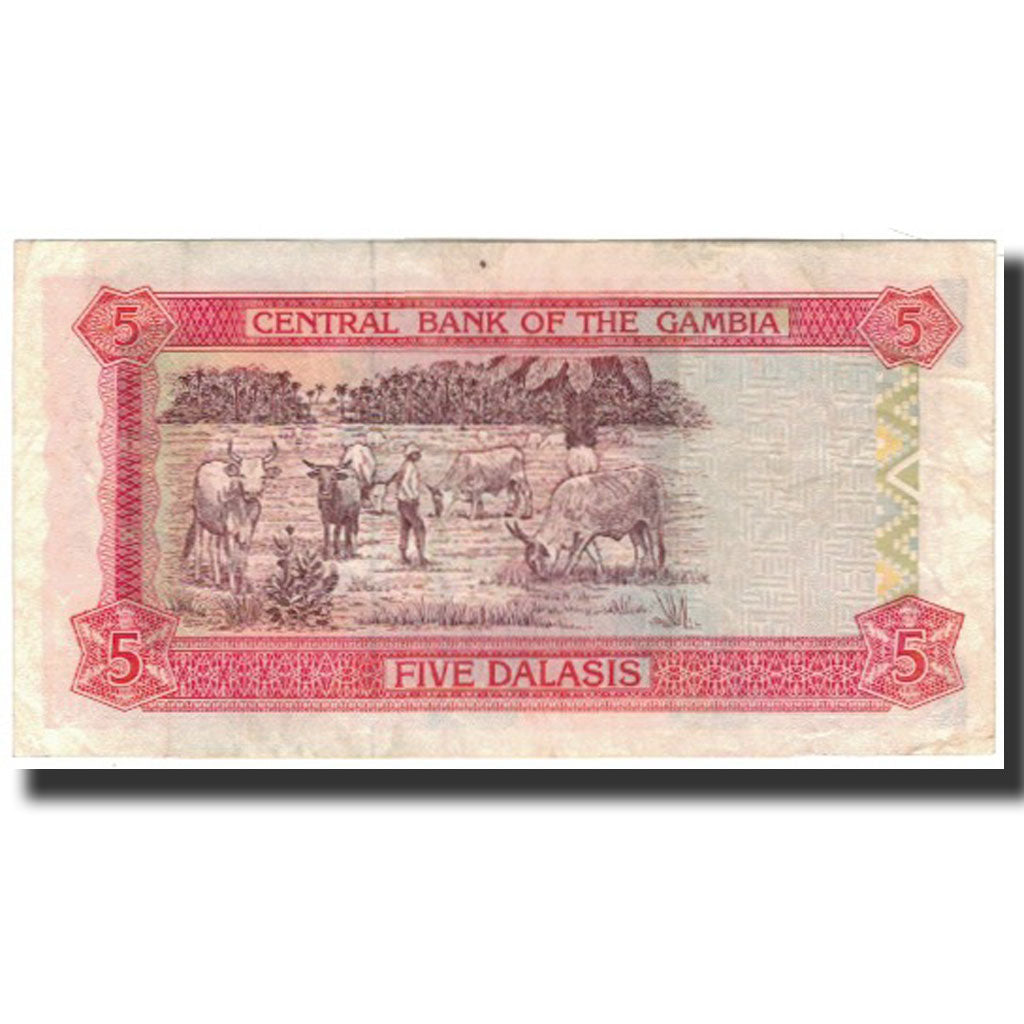 Banknote, The Gambia, 5 Dalasis, 2001, KM:20a, VF(30-35)